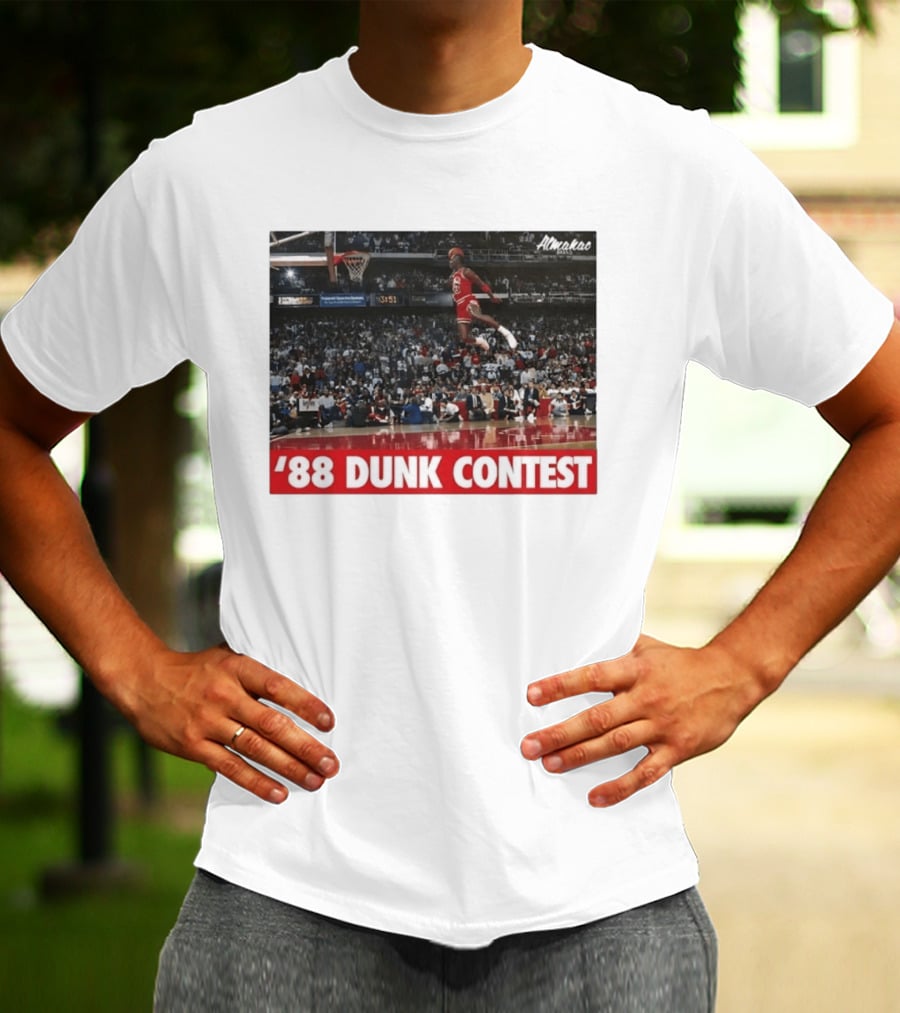Michael Jordan 1988 Dunk Contest Chicago Bulls Almako Basketball NBA Legend T-Shirt