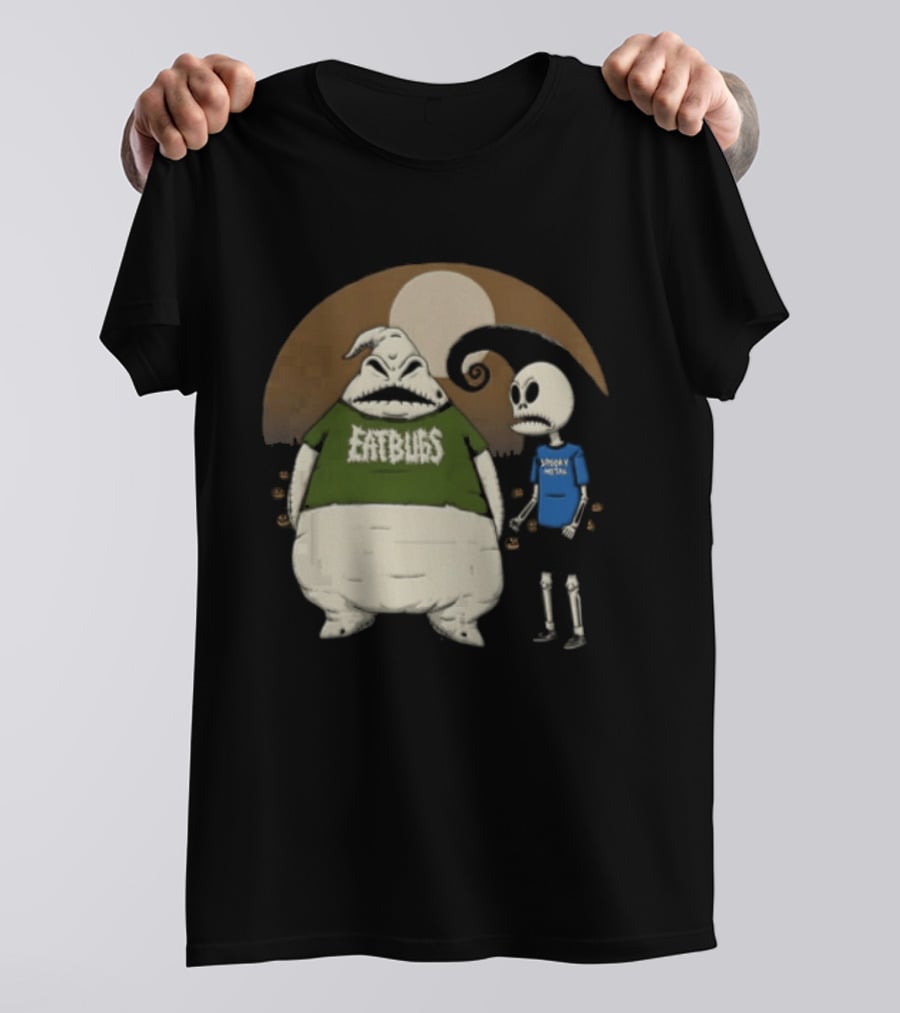 Oogie Boogie Jack Skellington Eat Bugs Spooky Vibes The Nightmare Before Christmas Halloween T-Shirt