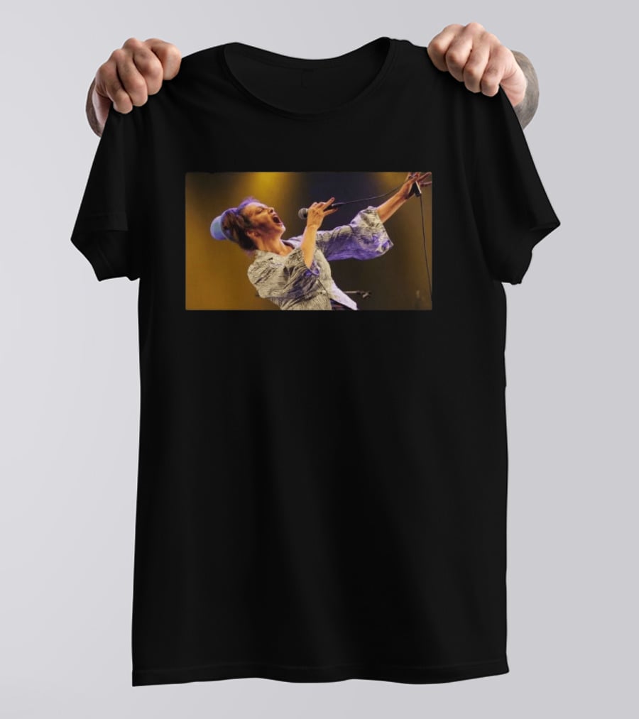 Catherine Ringer Iconic French Pop Performance Dynamic Stage Presence T-Shirt