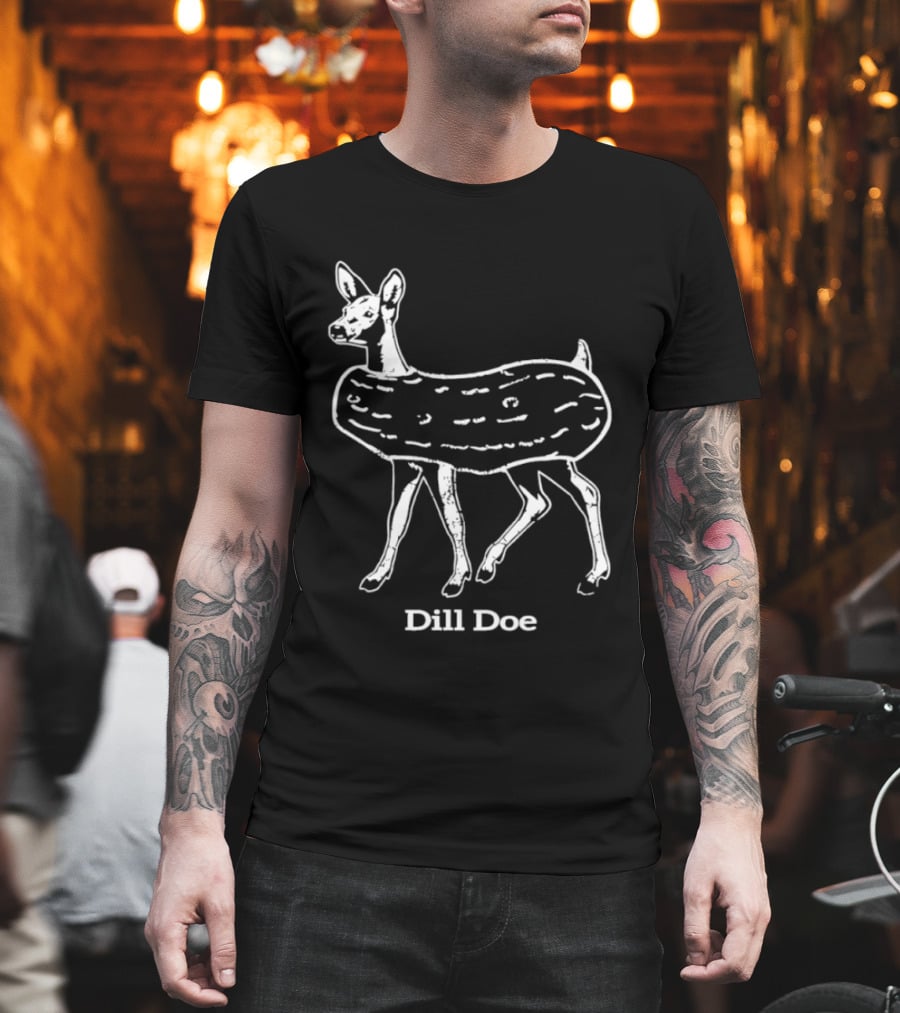 Dill Doe Deer Pickle Pun Animal Humor T-Shirt
