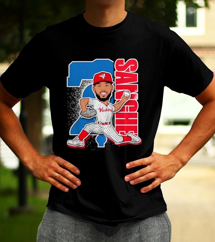 Sixto Sanchez 21 History Philadelphia Phillies Pitcher T-Shirt