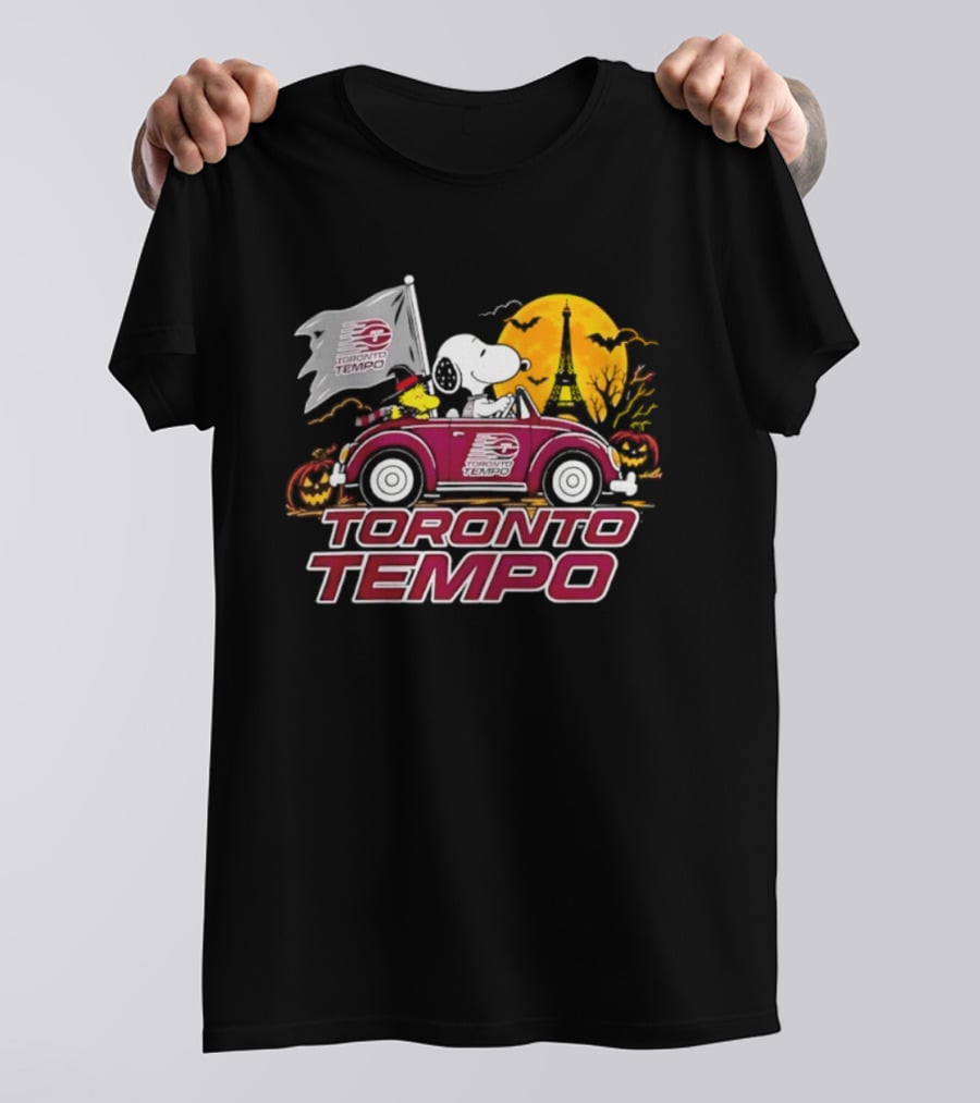 Toronto Tempo Snoopy Woodstock Halloween Car Adventure T-Shirt