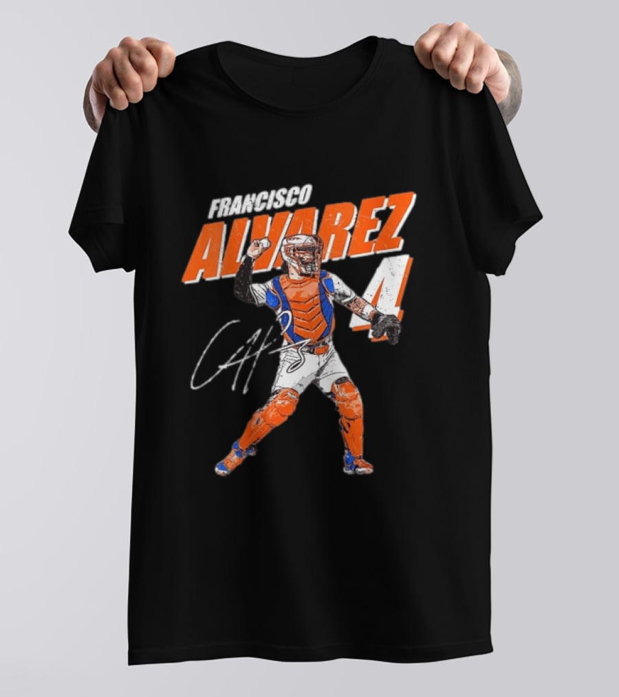 Francisco Alvarez New York Mets Number 4 Catcher T-Shirt