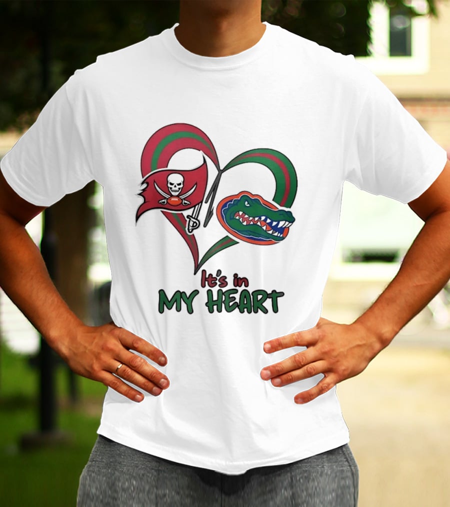 Tampa Bay Buccaneers Florida Gators It's In My Heart T-Shirt