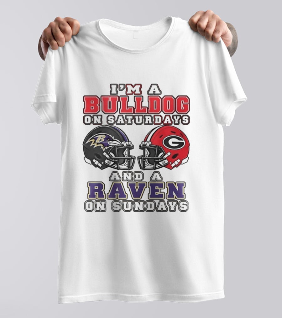 I'm A Bulldog On Saturdays And A Raven On Sundays Sports Team Pride T-Shirt