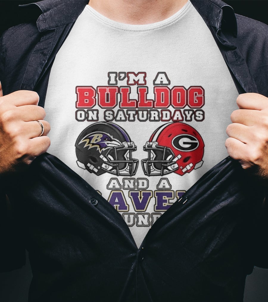 I'm A Bulldog On Saturdays And A Raven On Sundays Sports Team Pride T-Shirt