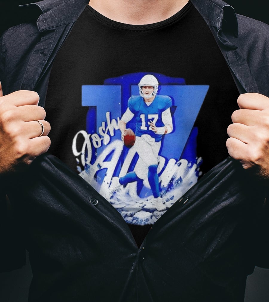 Josh Allen 17 Buffalo Bills Quarterback Snow Wave T-Shirt