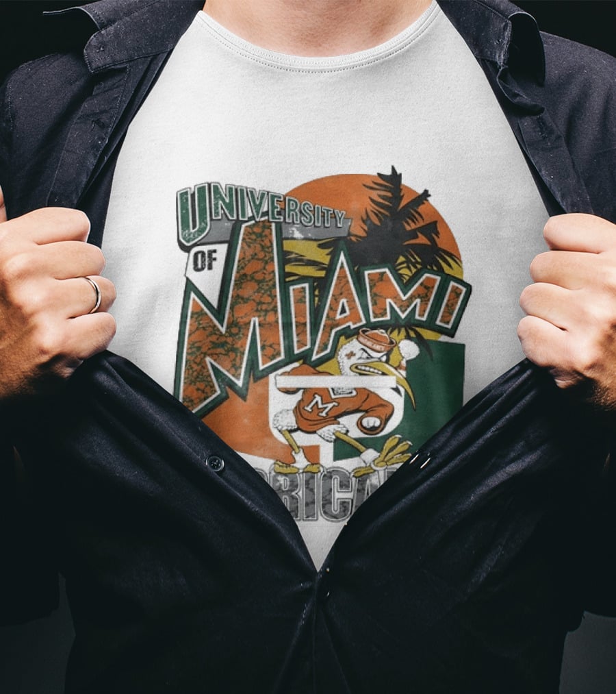 University Of Miami Hurricanes Vintage Sebastion The Ibis T-Shirt
