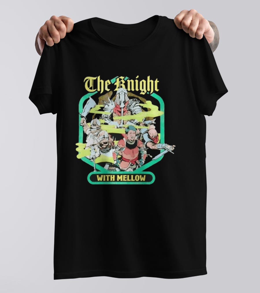 The Knight With Mellow Distressed Fantasy Warrior T-Shirt