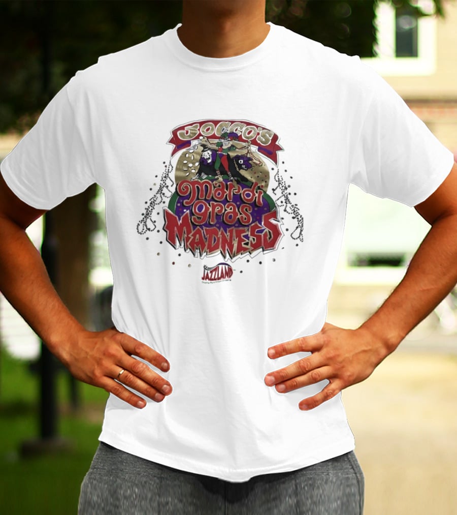 Jocco's Mardi Gras Madness Jazzland Park New Orleans Celebration Event T-Shirt