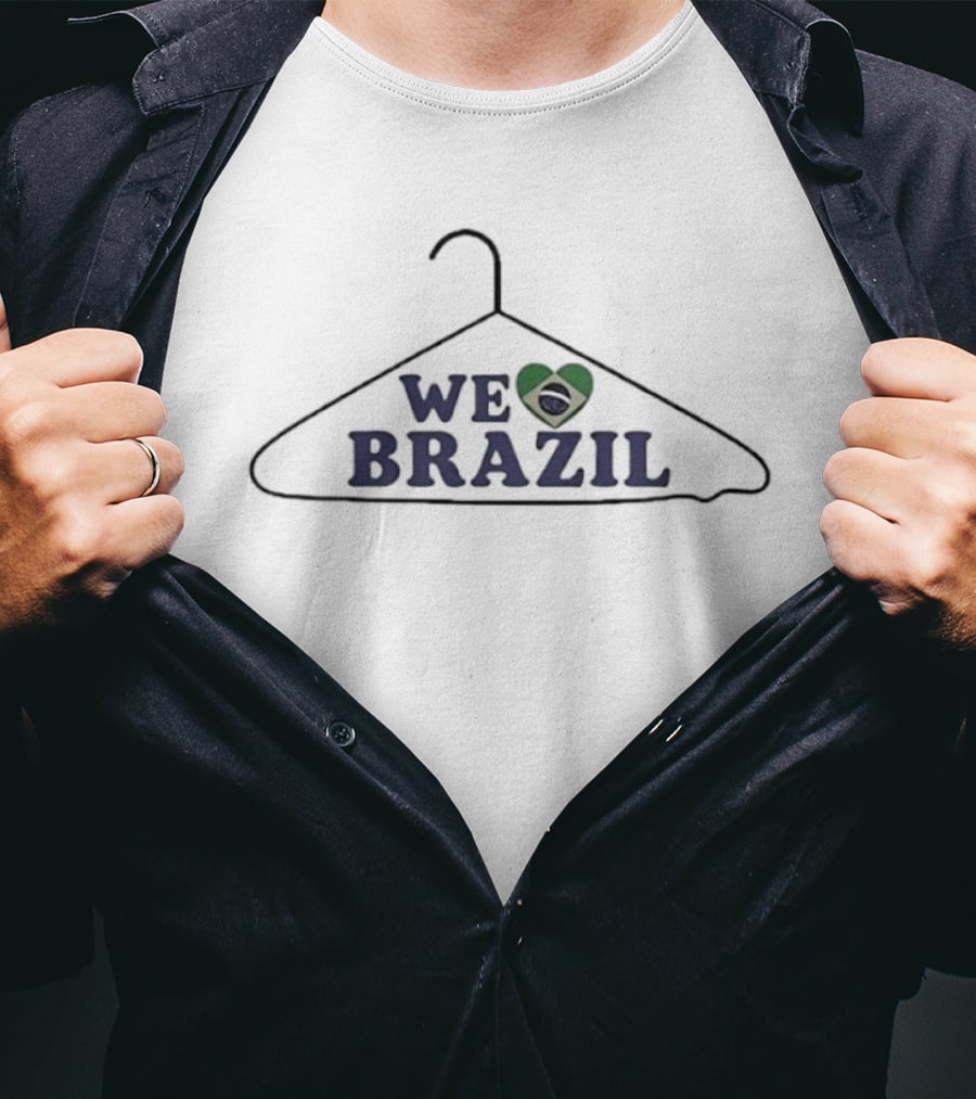 We Love Brazil Heart Flag Brazilian T-Shirt