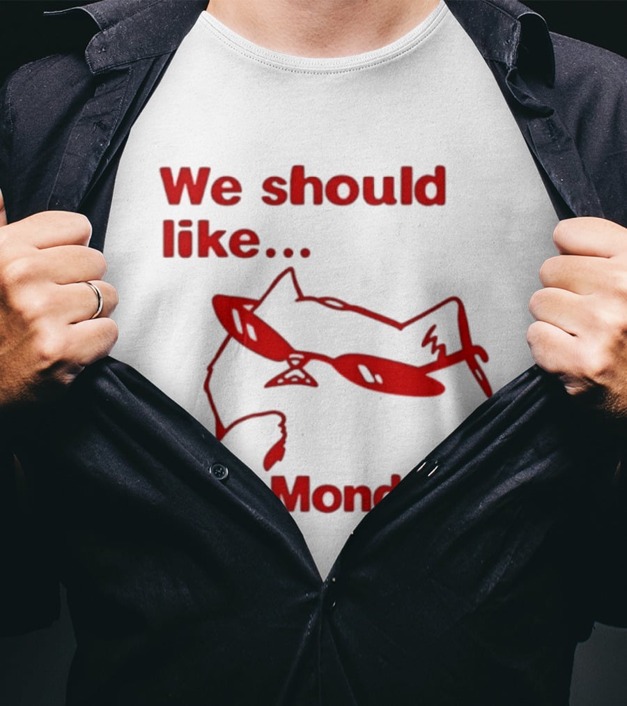 We Should Like To Ban Mondays Cat Sunglasses T-Shirt