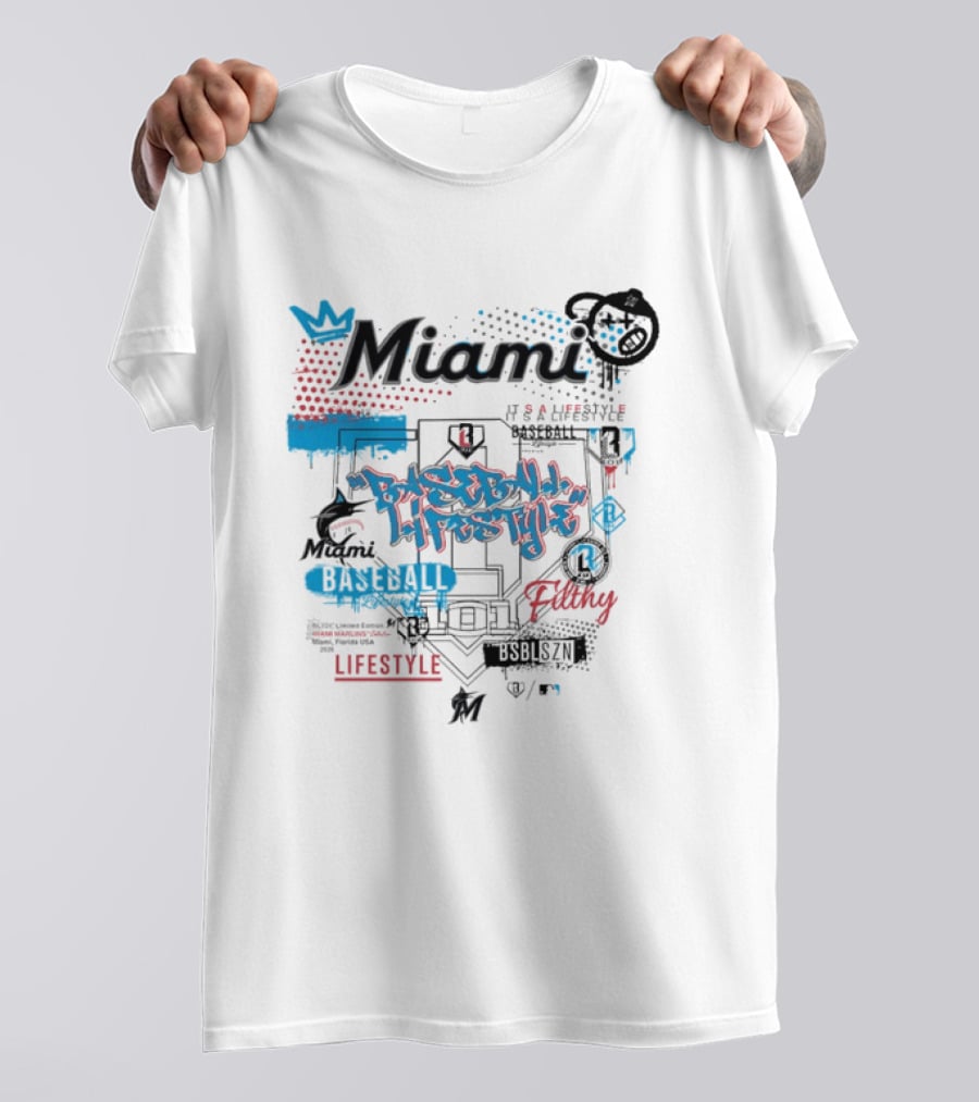 Miami Marlins Baseball Lifestyle It's A Lifestyle Vibes And Rhythm T-Shirt