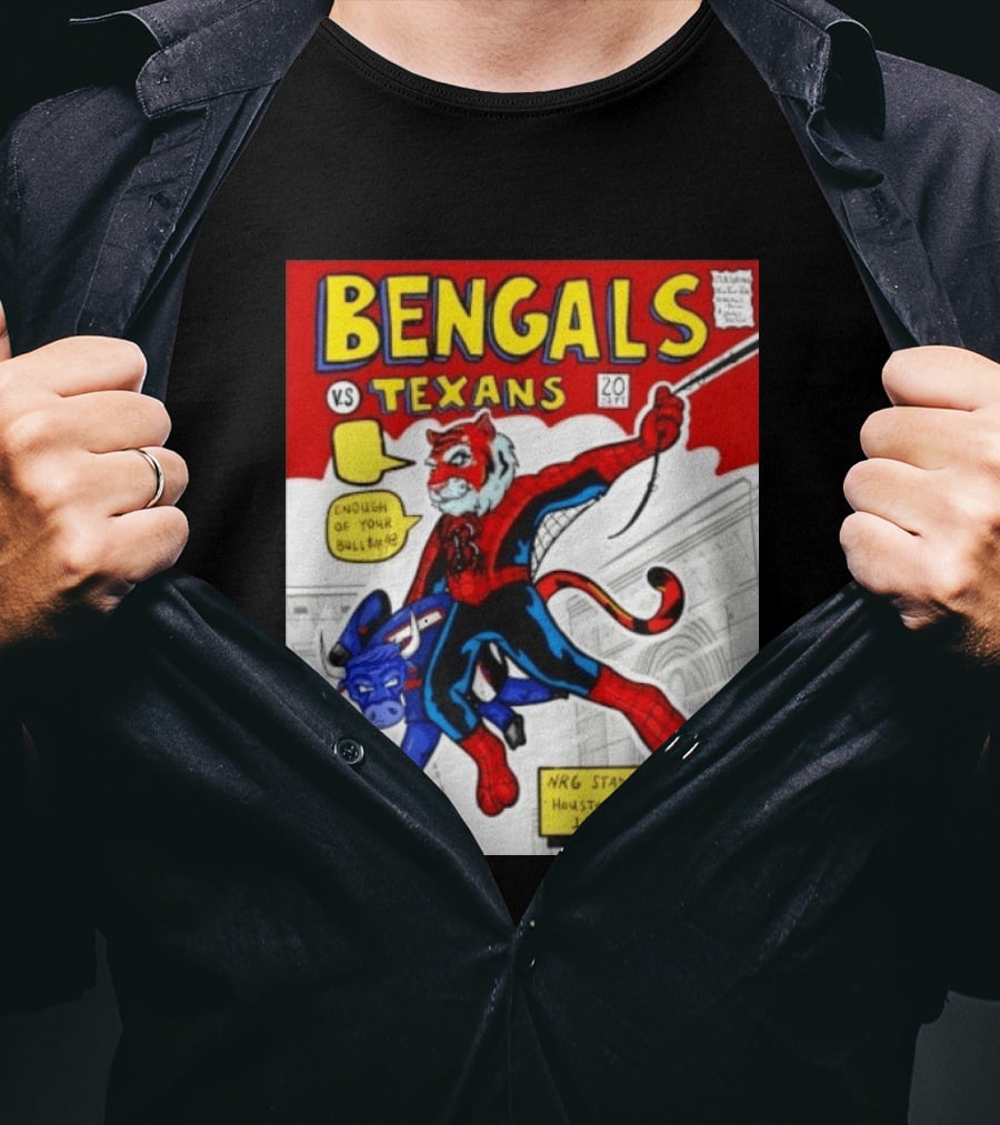 Bengals Vs Texans Week 2 Game Day NRG Stadium Houston 1PM EST Comic T-Shirt