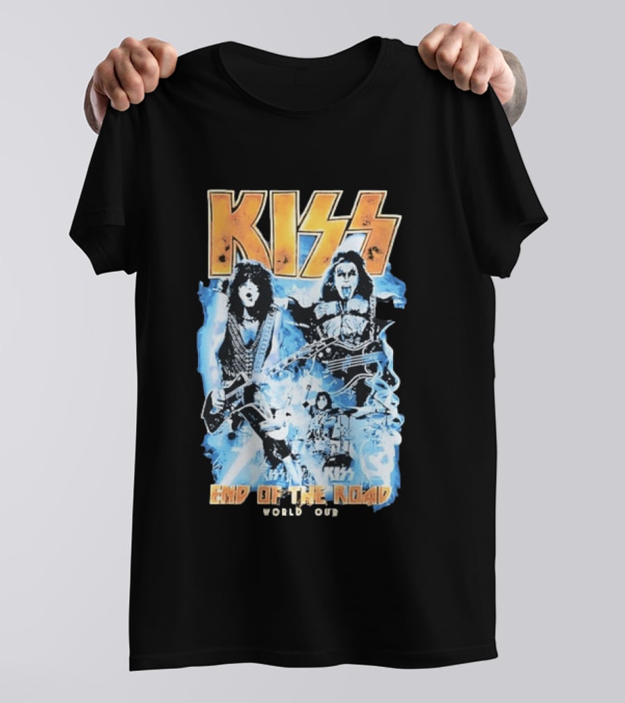 Kiss End Of The Road World Tour Rock Music Iconic Band Image T-Shirt