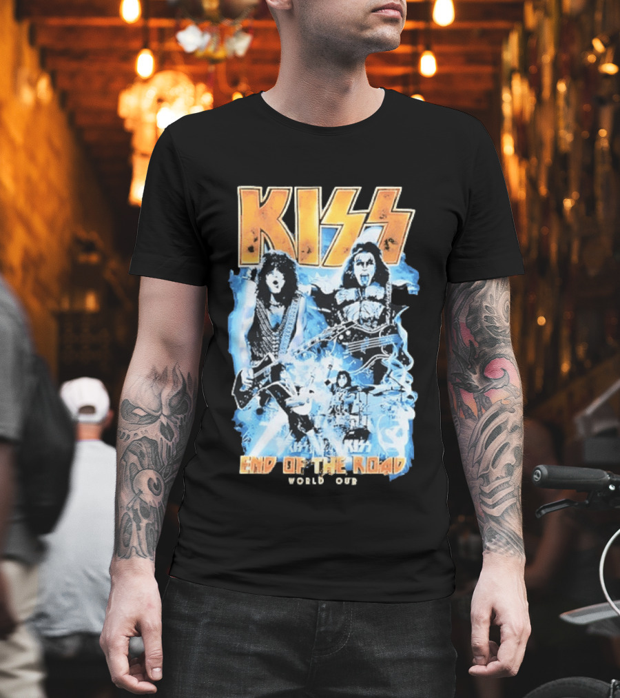 Kiss End Of The Road World Tour Rock Music Iconic Band Image T-Shirt