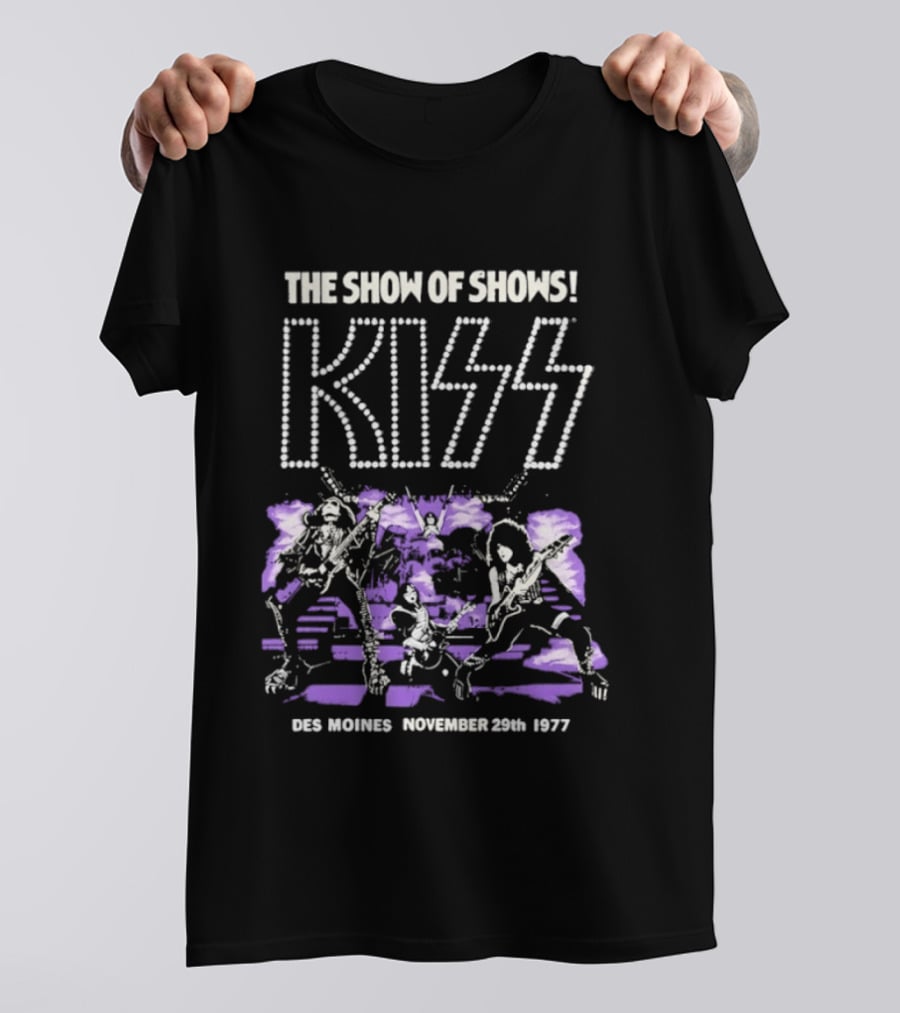 Kiss The Show Of Shows Des Moines November 29 1977 T-Shirt
