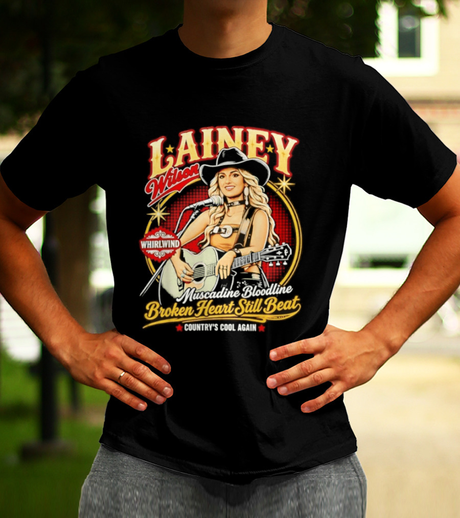 Lainey Wilson Whirlwind Muscadine Bloodline Broken Heart Still Beat Country's Soul Again T-Shirt