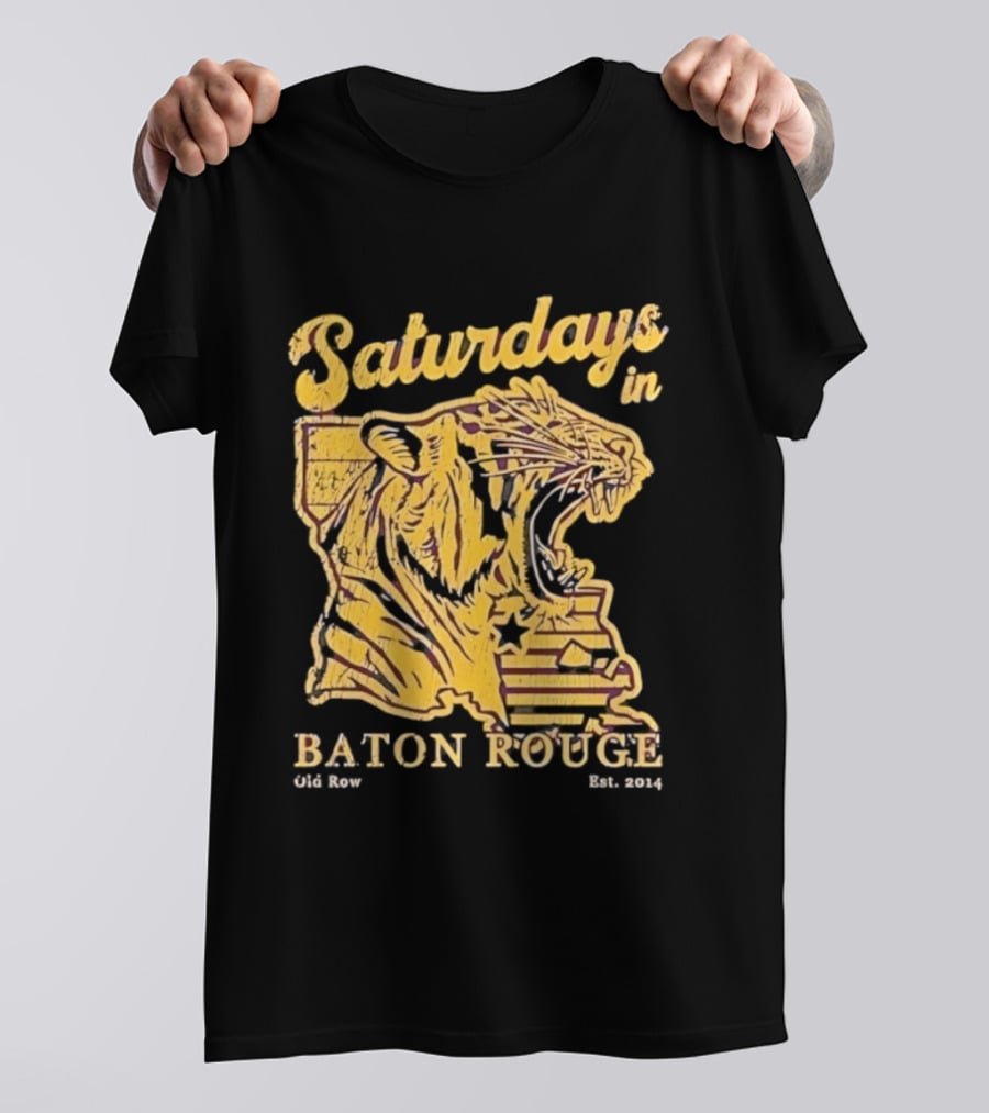 Saturdays In Baton Rouge Tiger Old Row Est 2009 T-Shirt