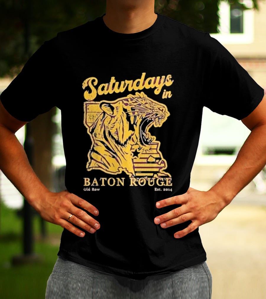 Saturdays In Baton Rouge Tiger Old Row Est 2009 T-Shirt