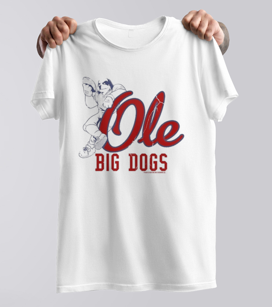 Ole Big Dogs Mississippi Football Spirit BDCF T-Shirt