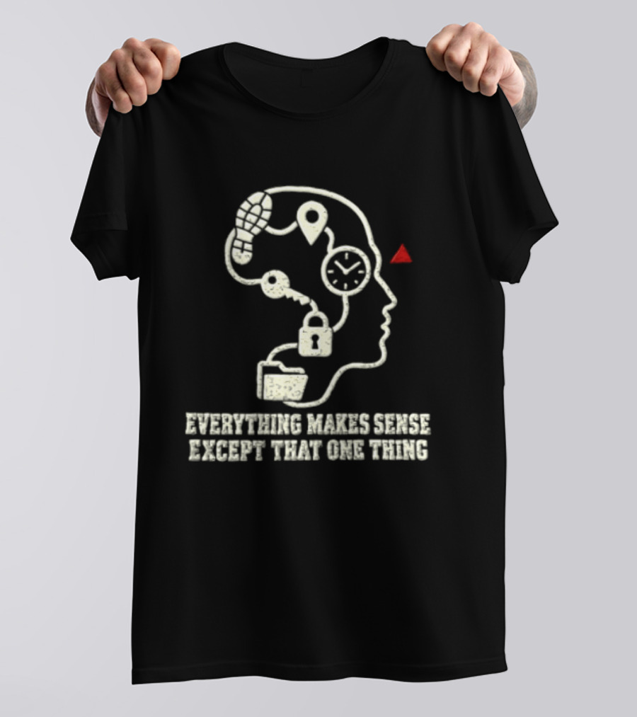Everything Makes Sense Lock And Brain Puzzle Concept T-Shirt