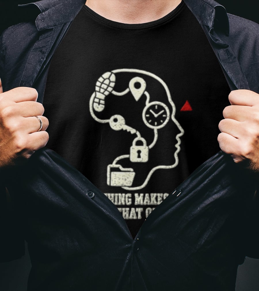 Everything Makes Sense Lock And Brain Puzzle Concept T-Shirt