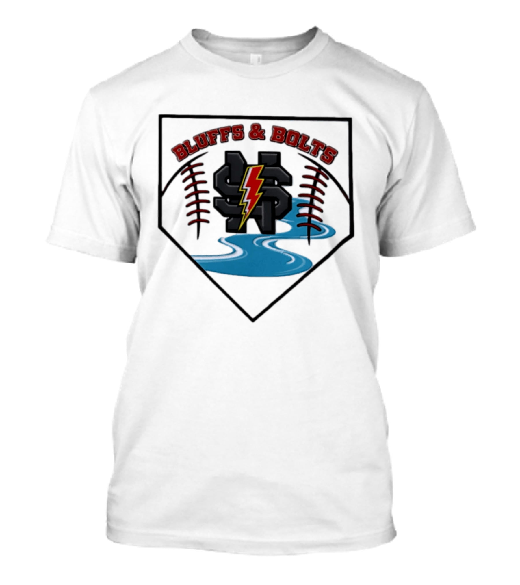 Bluffs And Bolts 2026 Baseball River Lightning T-Shirt