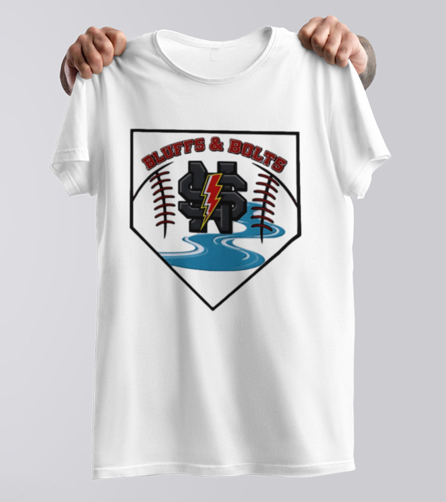 Bluffs And Bolts 2026 Baseball River Lightning T-Shirt