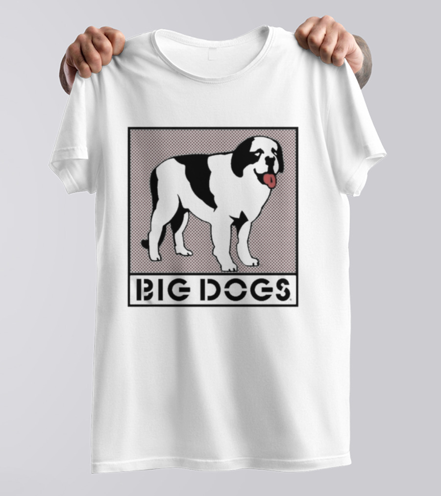 Big Dogs Saint Bernard Box Pink T-Shirt