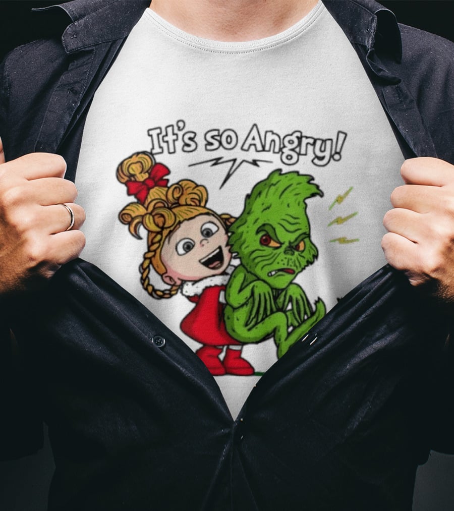 Cindy Lou Who Grinch It's So Angry Holiday Scene T-Shirt