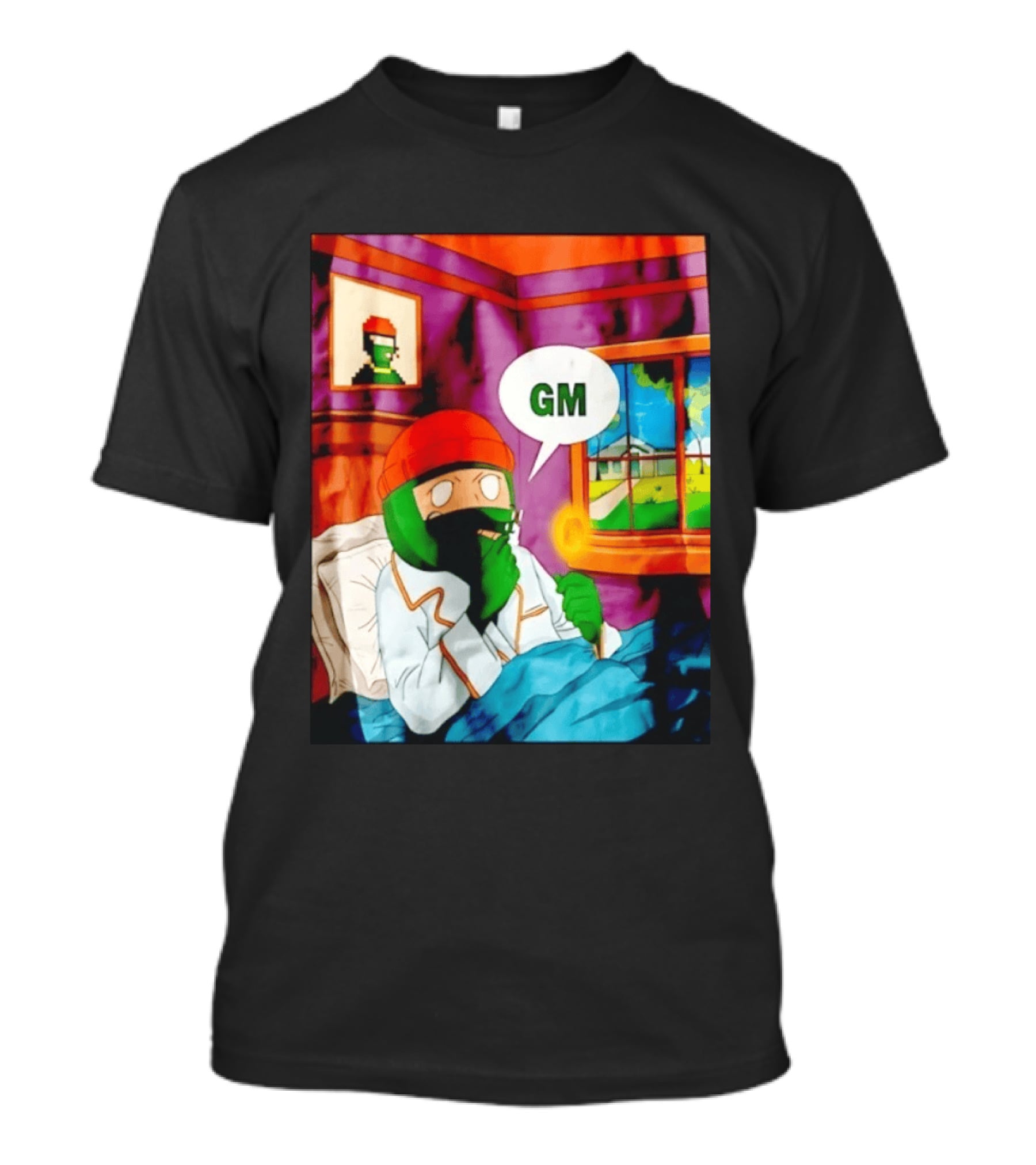 GM Crypto Morning Pepe Bitcoin Meme Blockchain T-Shirt