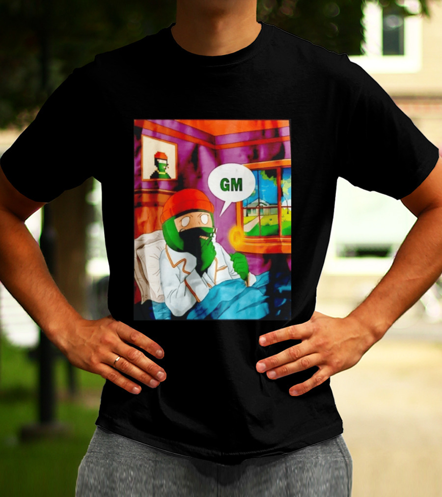GM Crypto Morning Pepe Bitcoin Meme Blockchain T-Shirt