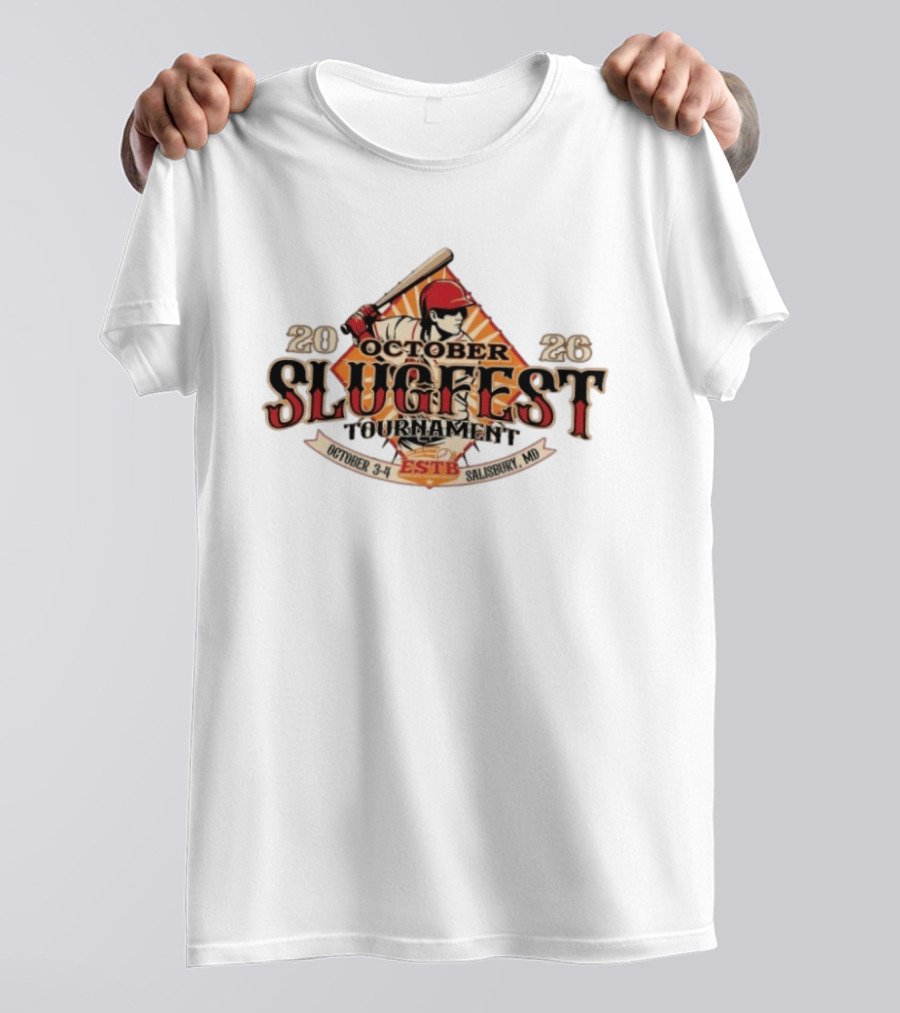 October Slugfest Tournament 2026 ESTB Salisbury MD October 3 4 T-Shirt