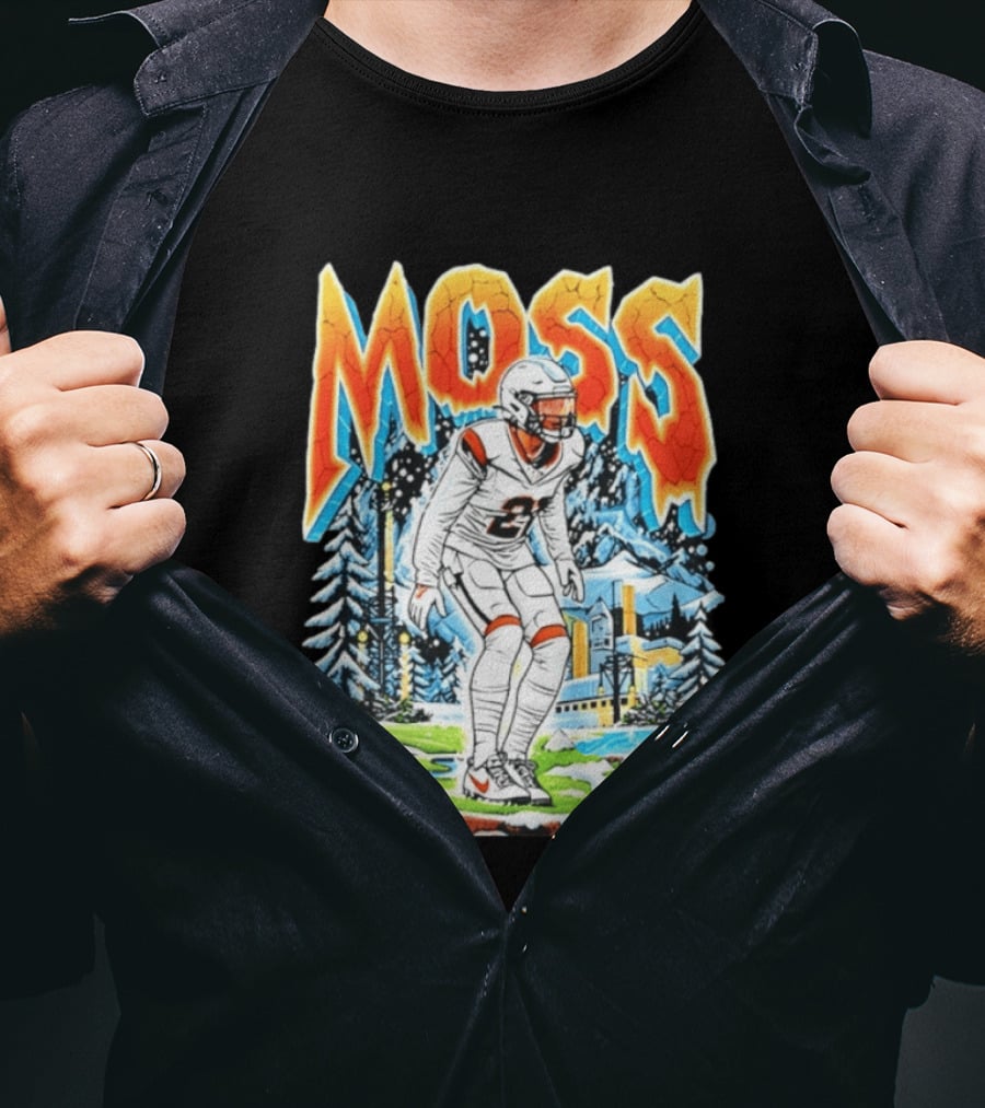 Randy Moss 21 Winter Scene Minnesota Vikings Legend T-Shirt