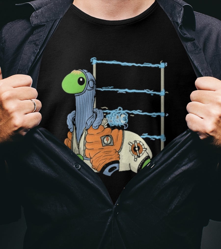 Wattson Nessie Apex Legends Character With Baby Nessie And Fences T-Shirt