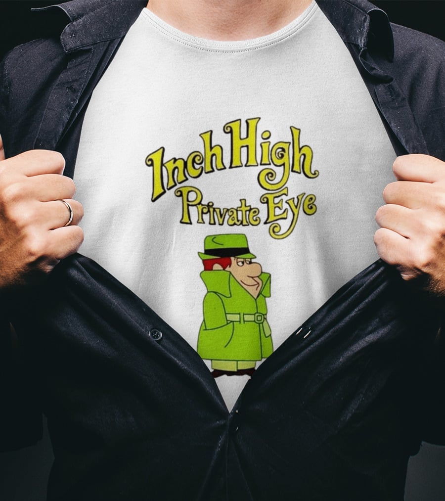 Inch High Private Eye Detective Cartoon Character 1970s Nostalgia T-Shirt