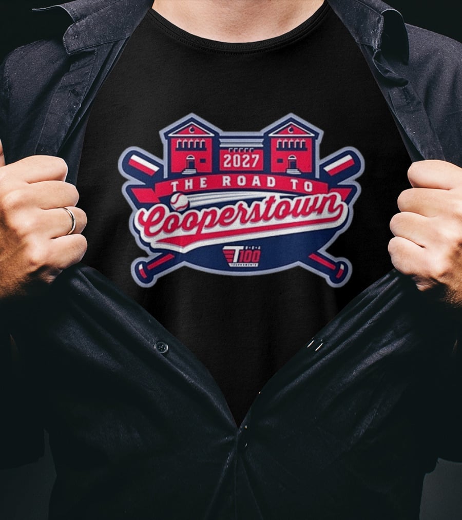 The Road To Cooperstown 2027 Baseball USA 100 T-Shirt