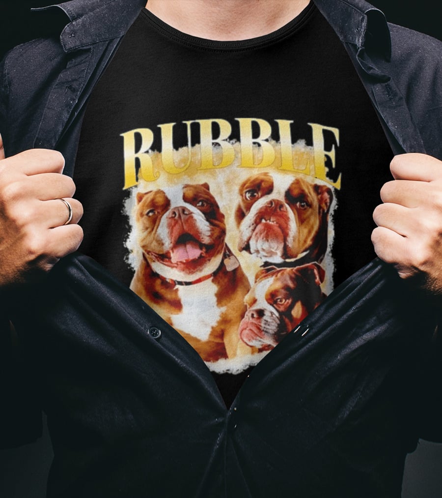 Rubble English Bulldog Dog Lover T-Shirt