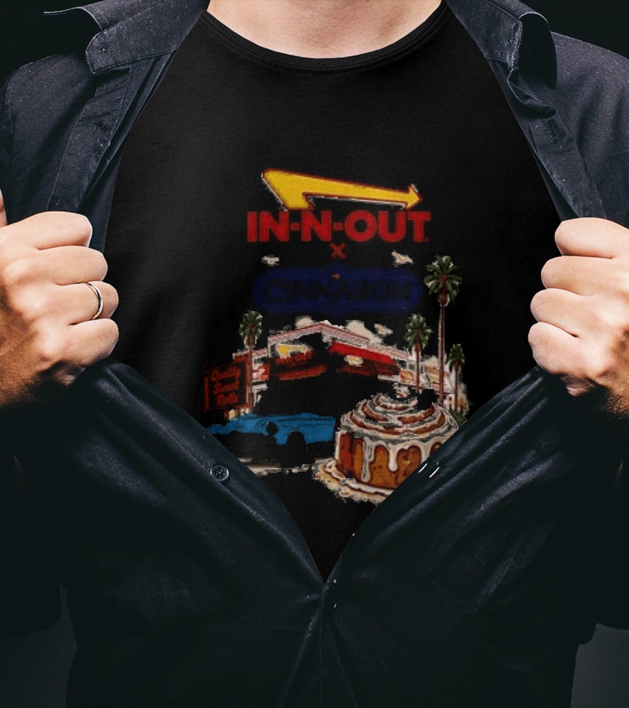 IN N OUT Cinnabon Sweet Stops Better Together Vintage Vibes T-Shirt