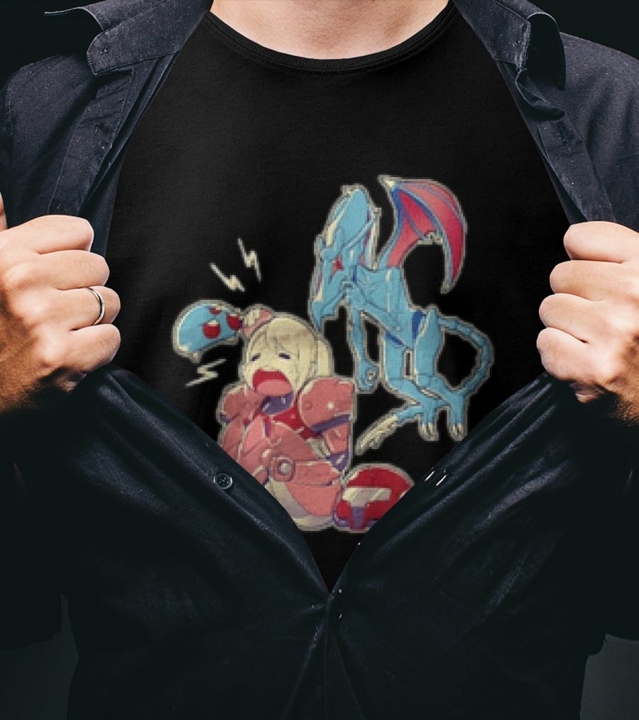 Samus Aran Metroid Bonk Cute Ridley And Chibi T-Shirt