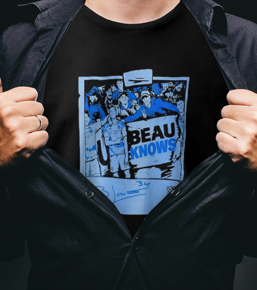 Beau Knows San Jose Earthquakes Soccer Fan Art Blue Signature T-Shirt