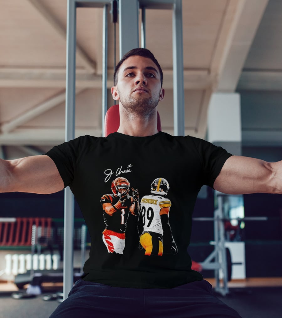 Ja'Marr Chase Vs Minkah Fitzpatrick Cincinnati Bengals Pittsburgh Steelers Football Matchup T-Shirt