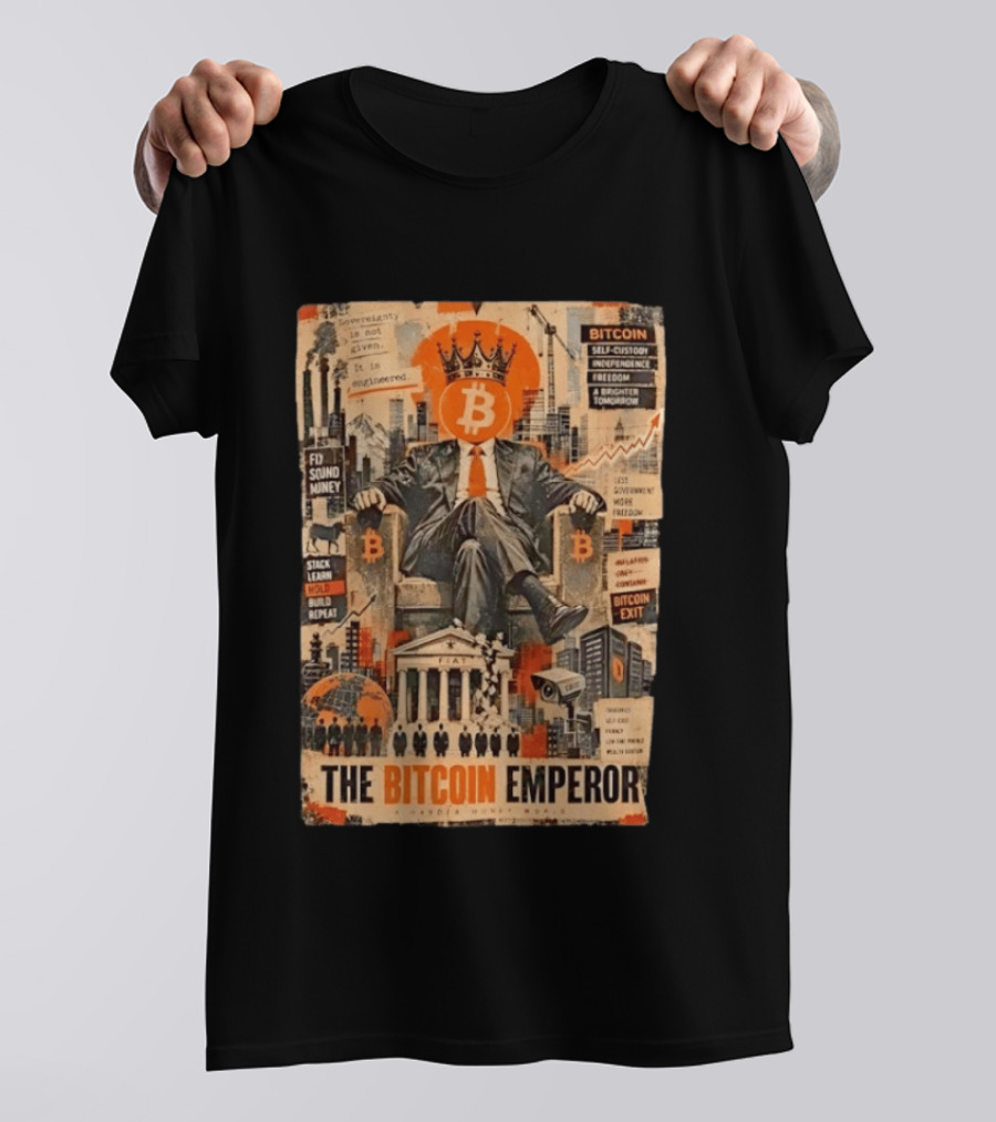 Bitcoin Emperor Sovereignty Sound Money Self Custody Independence Freedom T-Shirt