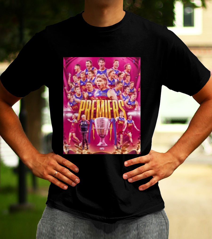 Brisbane Lions AFL 2026 Premiers Premiership Cup Celebration T-Shirt