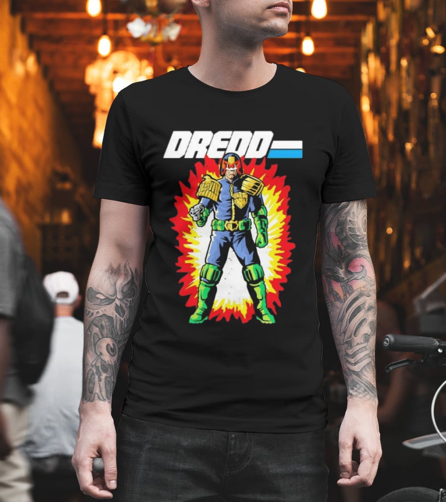 Judge Dredd 2000 AD Comic Sci Fi Hero Burst T-Shirt