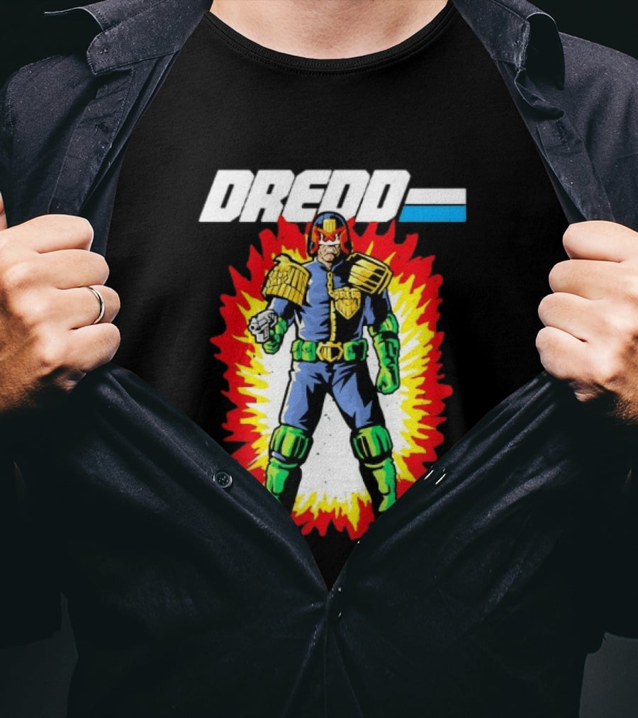 Judge Dredd 2000 AD Comic Sci Fi Hero Burst T-Shirt