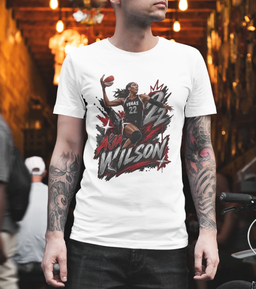 A'ja Wilson Vegas 22 Basketball Star T-Shirt