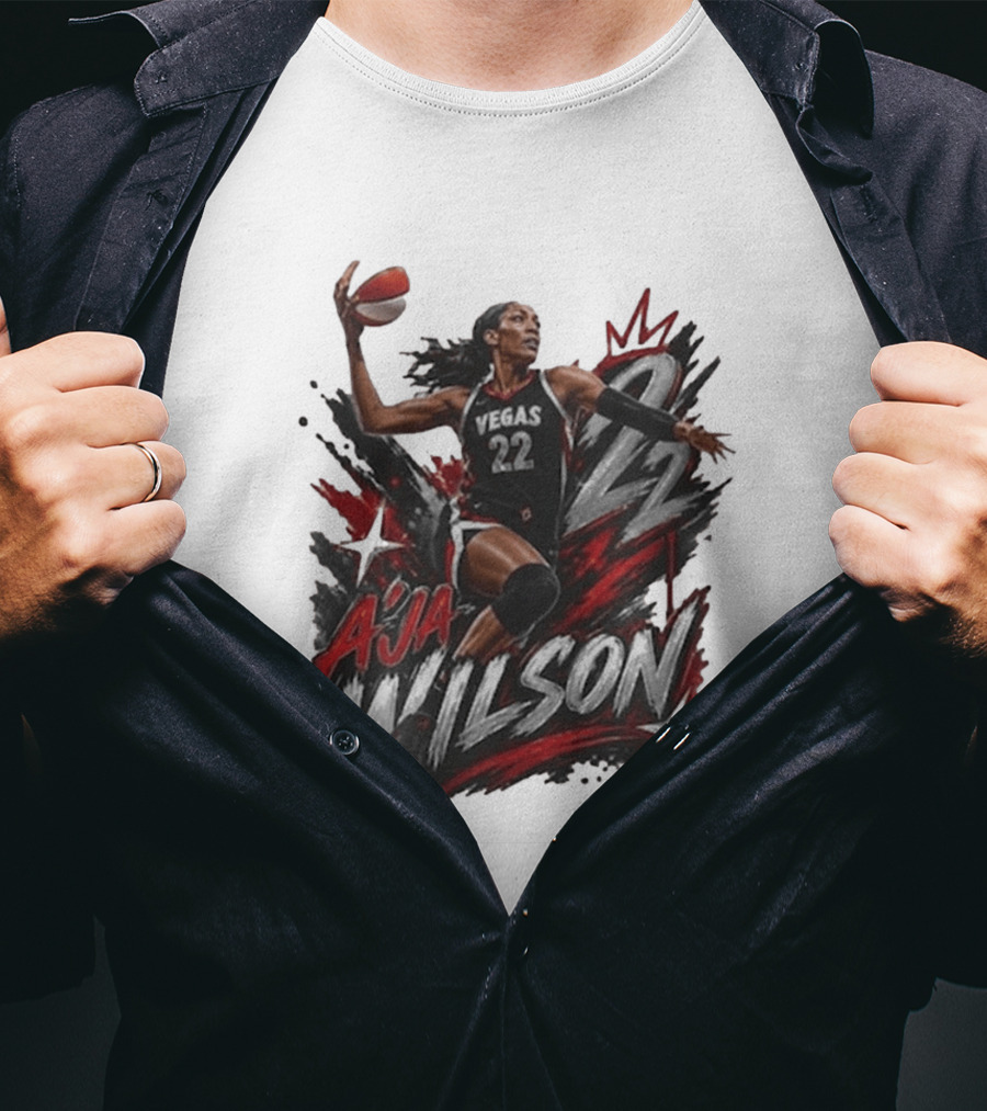 A'ja Wilson Vegas 22 Basketball Star T-Shirt