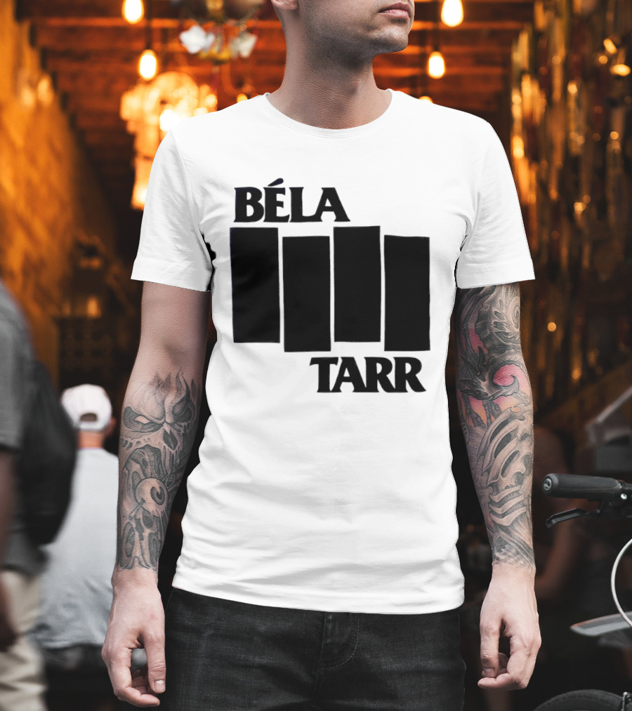 Béla Tarr Block Logo Homage Black Flag T-Shirt